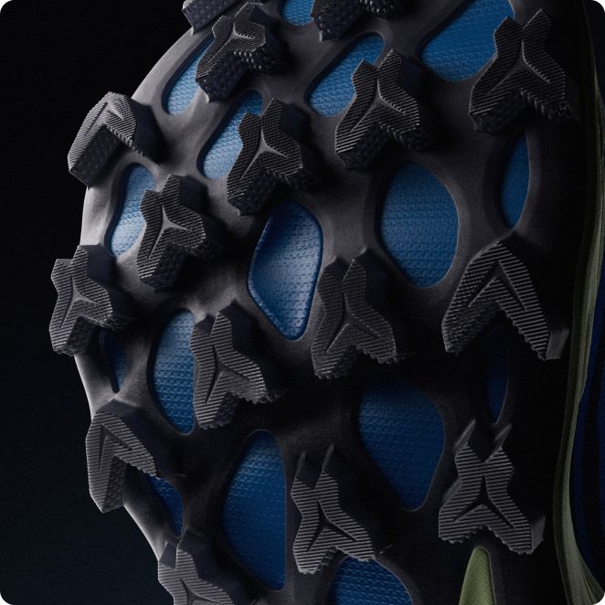 Closeup of Merrell Agility Peak 6 shoes